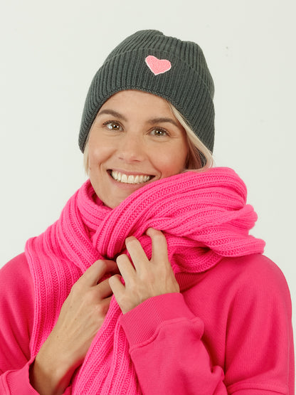 LILLE HEART neon pink