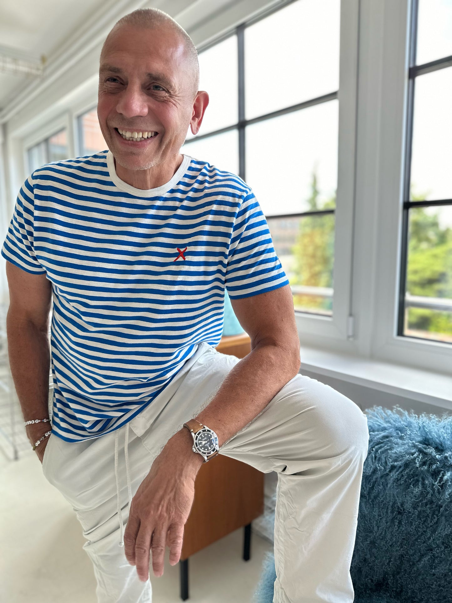 CAPRI Stripe - fresh blue 030