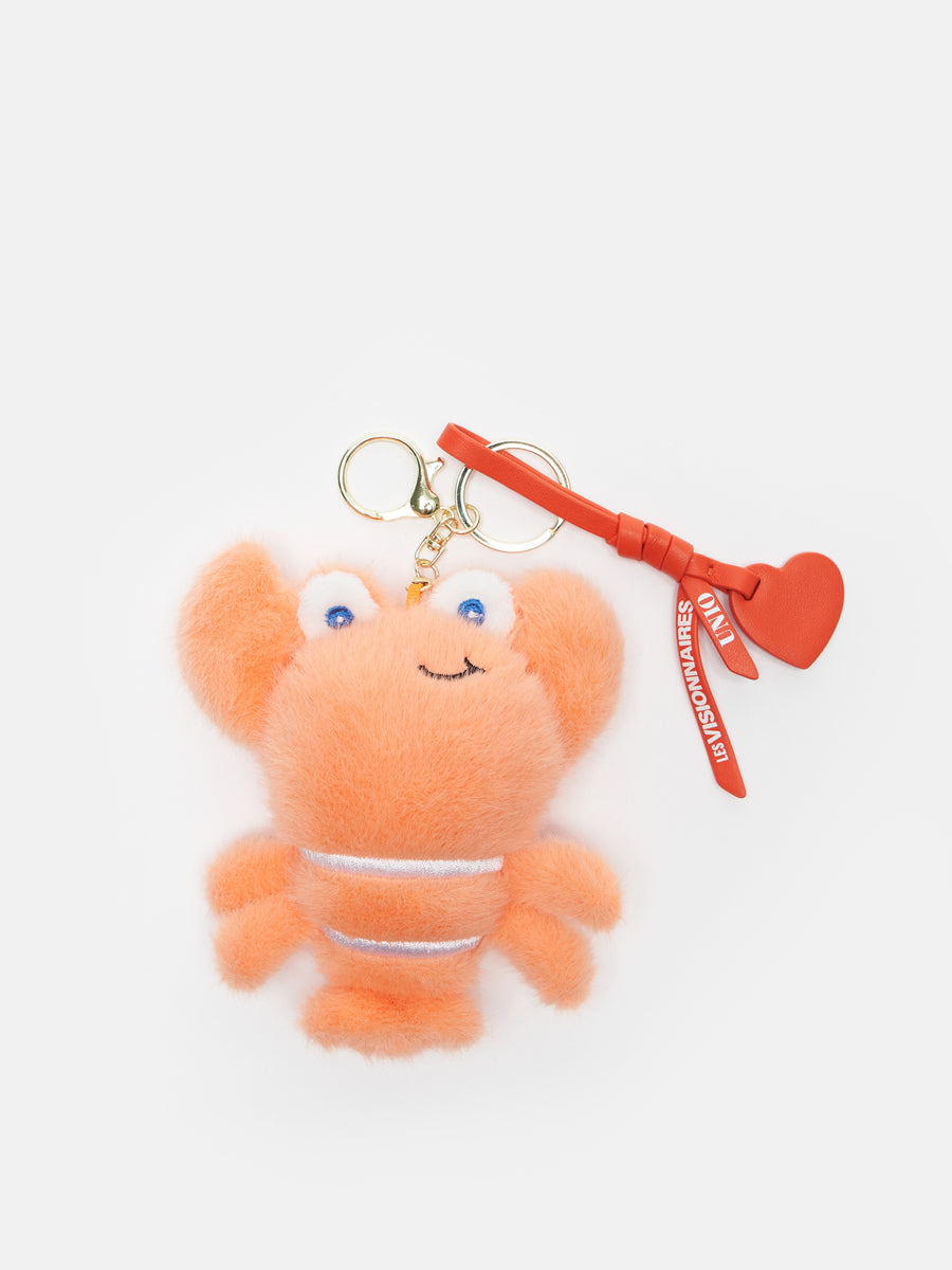 FLUFFY LOBSTER CHARM - peach 9012